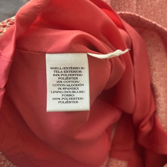 Ann Taylor Peach White Floral Midi Dress 4P - Picture 5 of 5